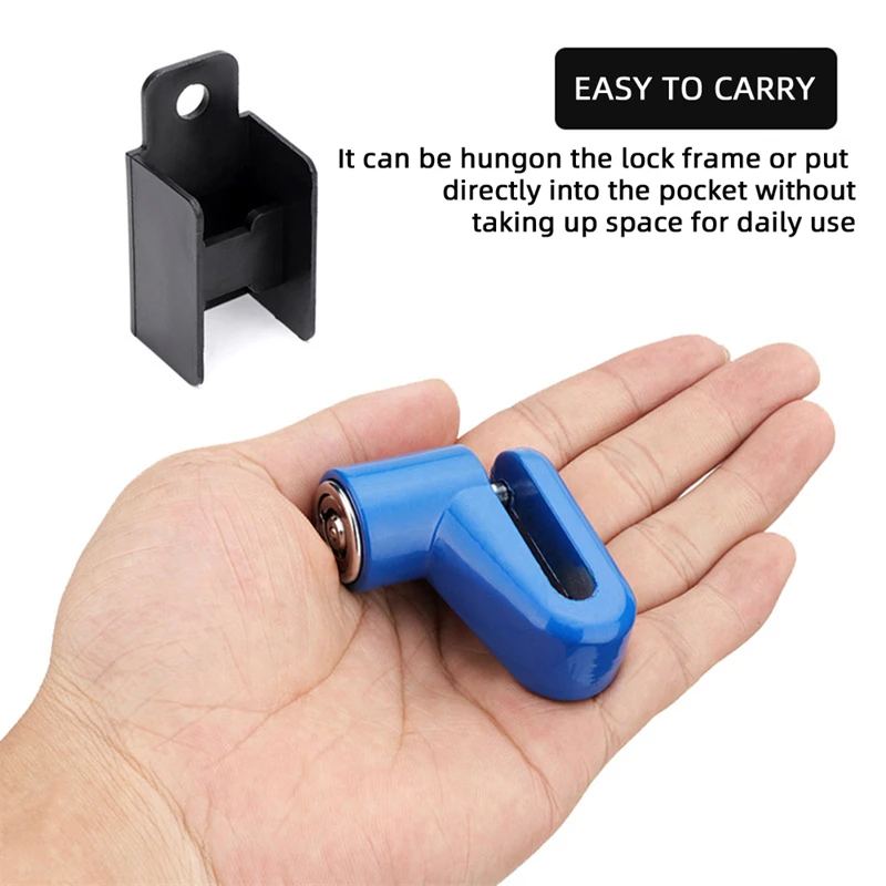 1PCS Bicycle Disc Brake Lock Anti-Theft Lock Portable Motorcycle Disc Brake Mountain Bike Reminder Rope Accessories