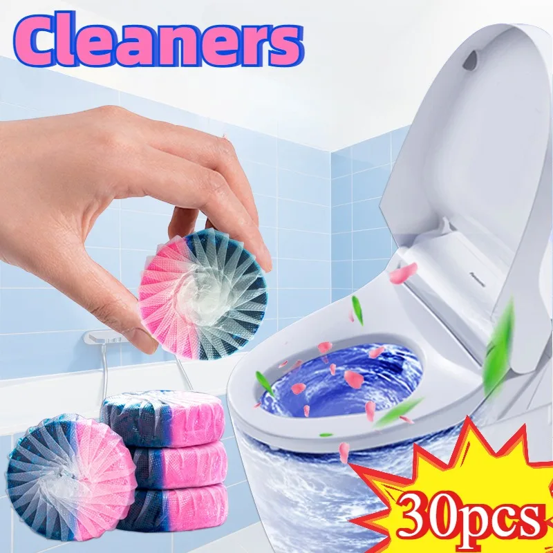 Toilet Cleaner Tablets 30pcs Toilet Tank Cleaners Rose Fragrance Stain Cleaning Deodorization toilet cleaner toilet cleaner tablets