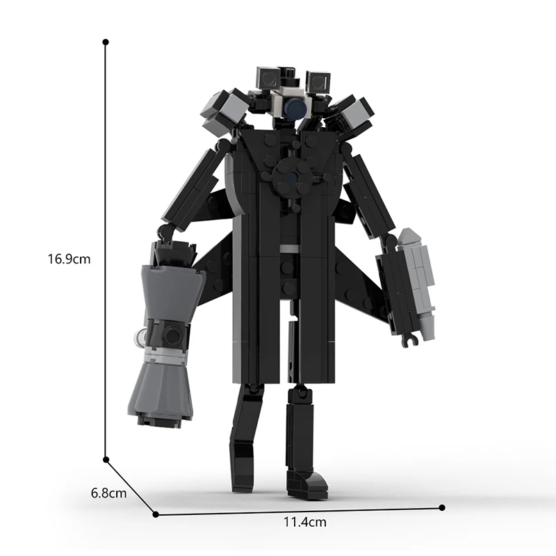 MOC Skibidi 변기 업그레이드 타이탄 카메라맨 빌딩 블록 공포 게임, 슈퍼 모니터 보스 역할 벽돌 장난감, 생일 크리스마스 선물