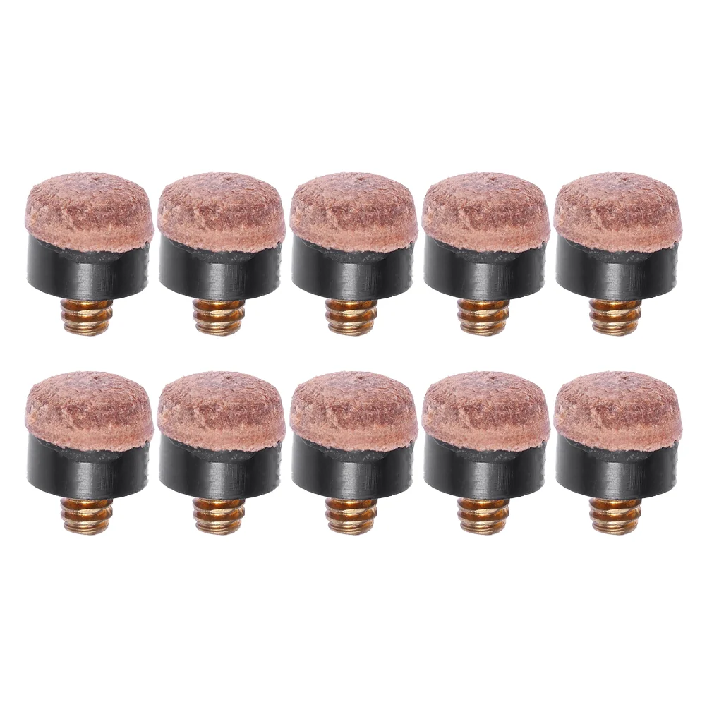 20 Pcs Screw Head Pool Cue Tips Cues Replacement Accessories Billiard for Skin