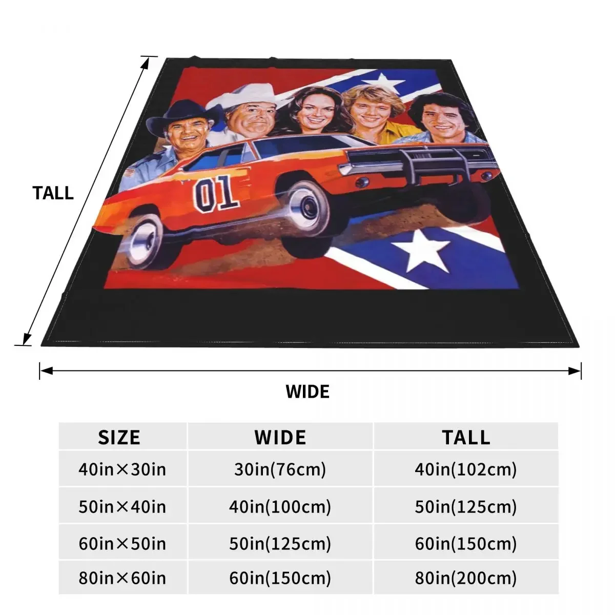 Dukes Of Hazzard T 1980S Retro Throw Blanket Blanket Personalized Warm Bedroom AntiPilling 5