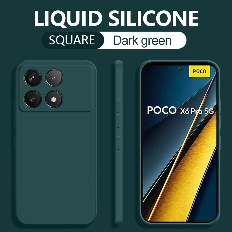 Liquid Silicone Soft Protective Phone Case for Xiaomi Poco X6 Pro/X6 5G