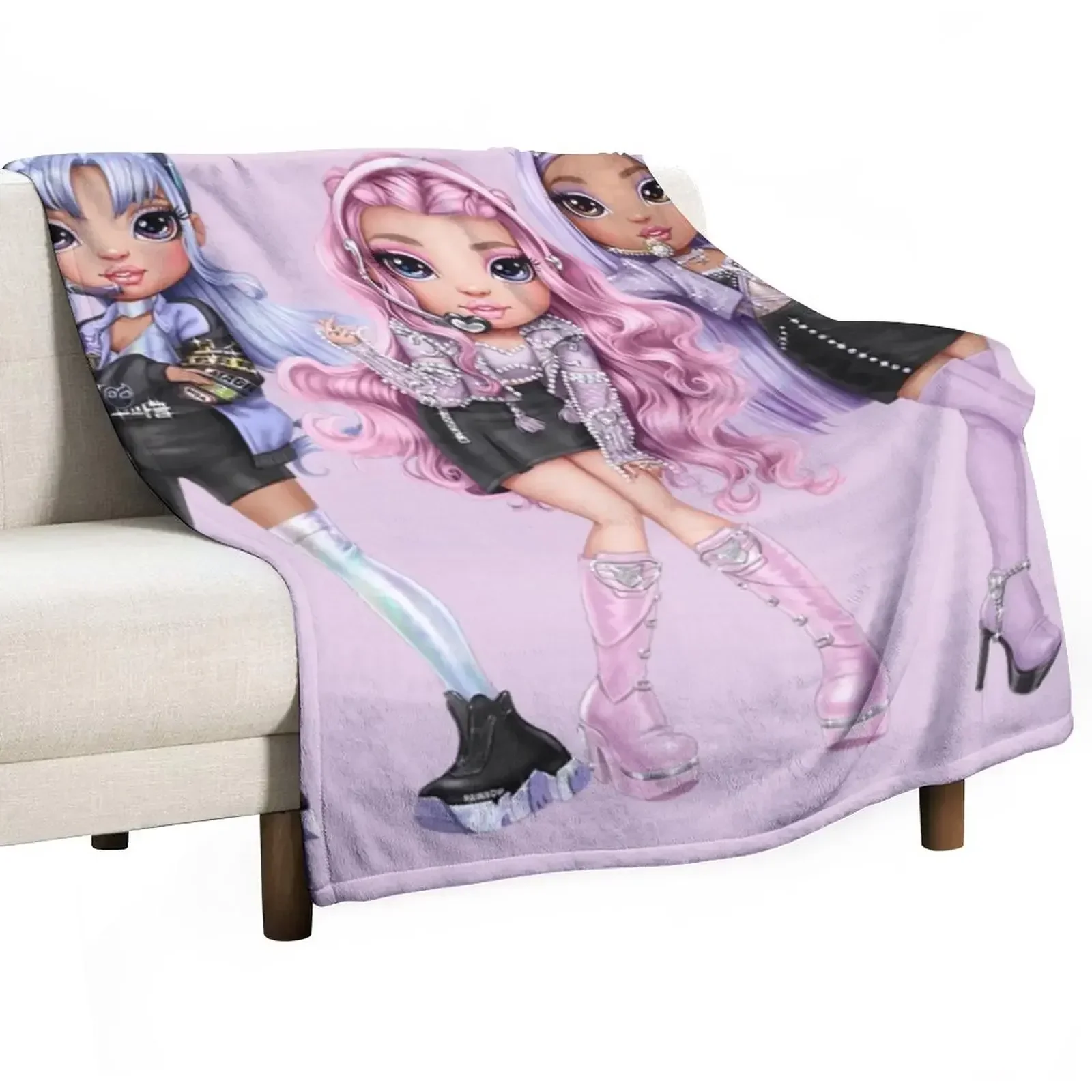

Rainbow High Seoul Select Royal Three Throw Blanket Sofas Loose Blankets