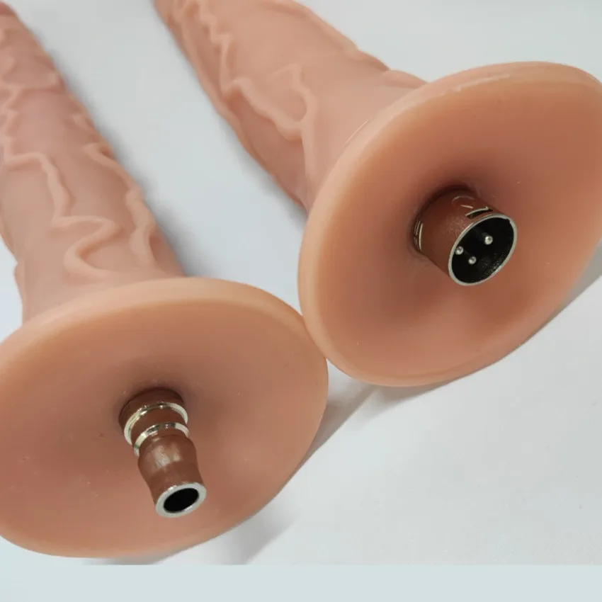 Automatic Sex Machine Black Dildos Attachment For 3XLR Masturbation Machine Anal Plug Silicone Penis Sex Toy Accessories