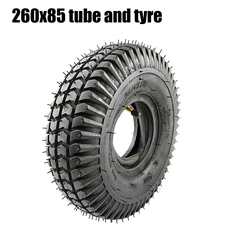 

High Performance 260x85 Tire and Inner Tube 3.00-4(10"x3", 260*85) Knobby Scooter, ATV Go Kart Motor