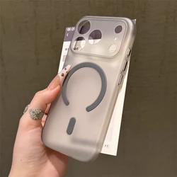 Ultra Slim Matte Translucent MagSafe - Compatible Wireless Charging Case - iPhone 18 Pro Max (Gray)