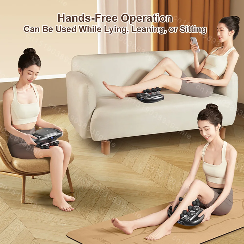 Gym Fitness Tool 22 Heads Electric Massager High Frequency Vibration Fascia Gun Body Relax Shaping Fitness Tool Arm Leg Back Red Light Massage