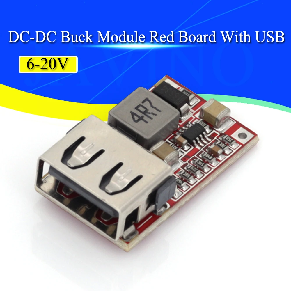 1/10/20Pcs Fine 6-20V 12V/20V  5V 3A 자동차 USB 충전기 모듈 DC 벅 스텝 다운 컨버터 12v 5v 전원 공급 장치 모듈 양호