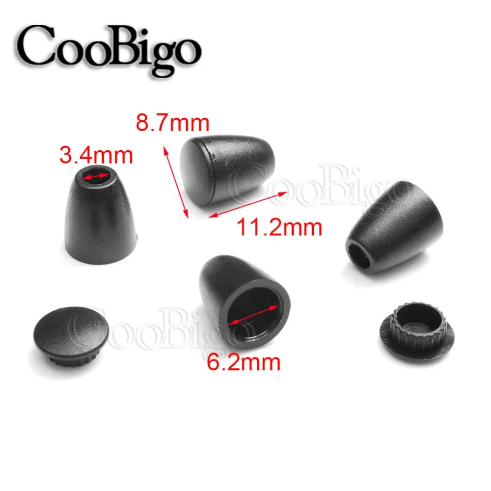 10set 1/8 (3mm) 구멍 분리형 벨 스토퍼 (뚜껑 캡 코드 끝 포함) 플라스틱 검정색 의류 Sportwear 의류 로프 액세서리