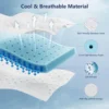 Memory Foam Mattress Topper - 3 Inch Gel Mattress Pad for Pressure Relief,Premium Soft Cooling Sleep Bed topper, Non-Slip Design 3