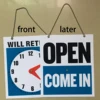 Open Business Signs Sign Door Board Hours Welcome Closed Pvc Office Clock Hanging Will Return Operation Sign Business 2