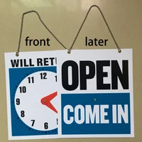 Open Business Signs Sign Door Board Hours Welcome Closed Pvc Office Clock Hanging Will Return Operation Sign Business 2