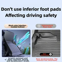 3/6-Piece Set TPE Dual-Layer Car Floor Mats for Tesla Model Y Juniper/Standard Full Vehicle Upgrade with Metal Pedal Driver 6