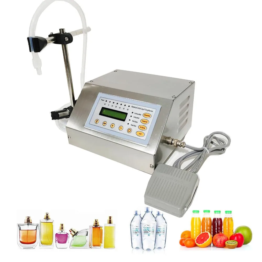 

Gfk160 Liquid Filling Machine Digital Filler Control Water Drink Perfume Juice Milk Oil Small Bottle Jar Diaphragm Pump