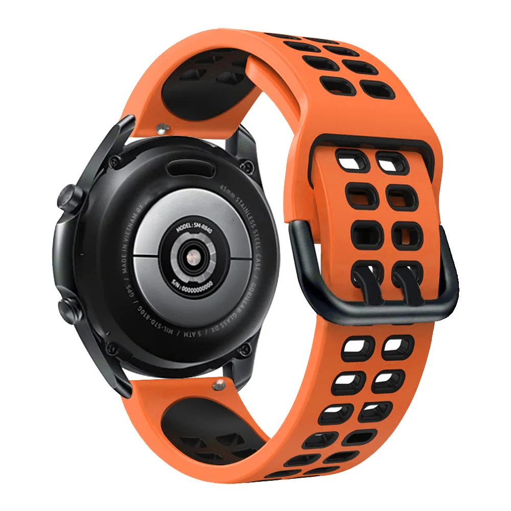 Two-Tone Sport Silicone Watchband Strap - Universal Fit