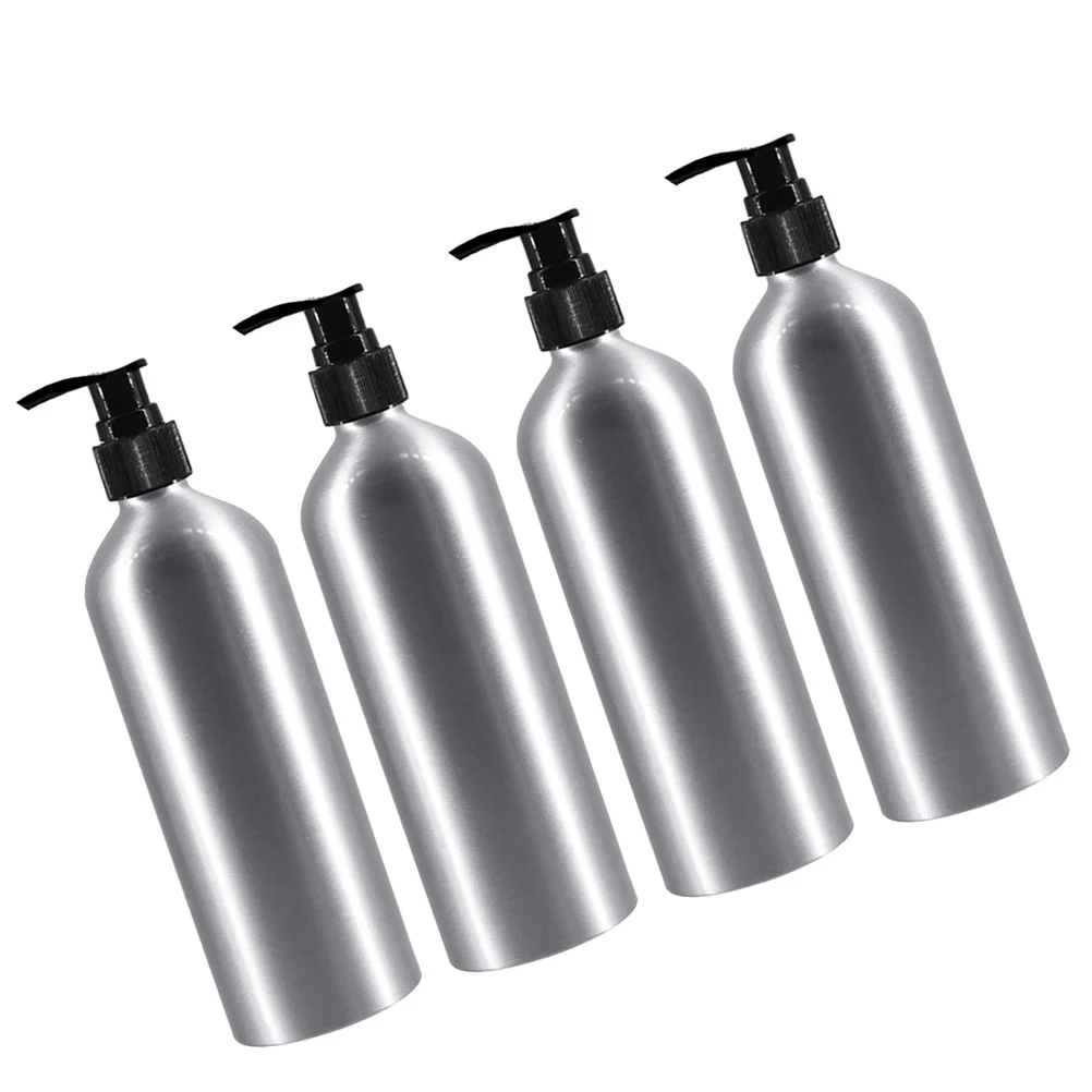 

Dispensing Aluminum Bottles with Pump Empty Liquid Holder Press Sub Shampoo Body Soap