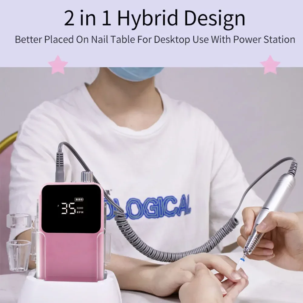 USB給電式ネイルドリルセット 9種類 電動ネイルマシン 簡易装着タイプ