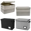 Foldable Fabric Storage Box Laundry Baskets Linen Home Cabinet Cosmetic Jewelry Toy Desktop  Organizers Closet Fabric 1