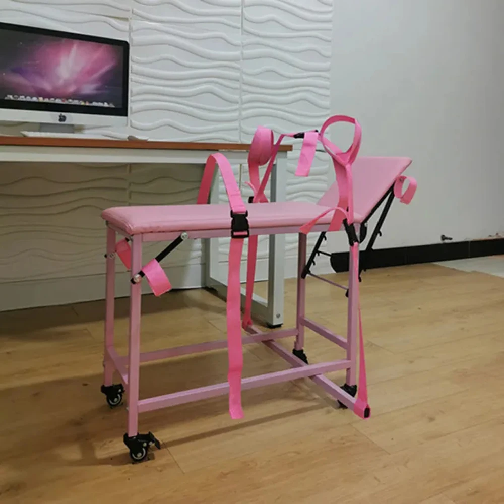 Folding Adjustable Sex Chair Furniture Forced Split Leg Positions Chair Restraint Rope Flirting Handcuffs Bondage Tools Couples bondage sex chair