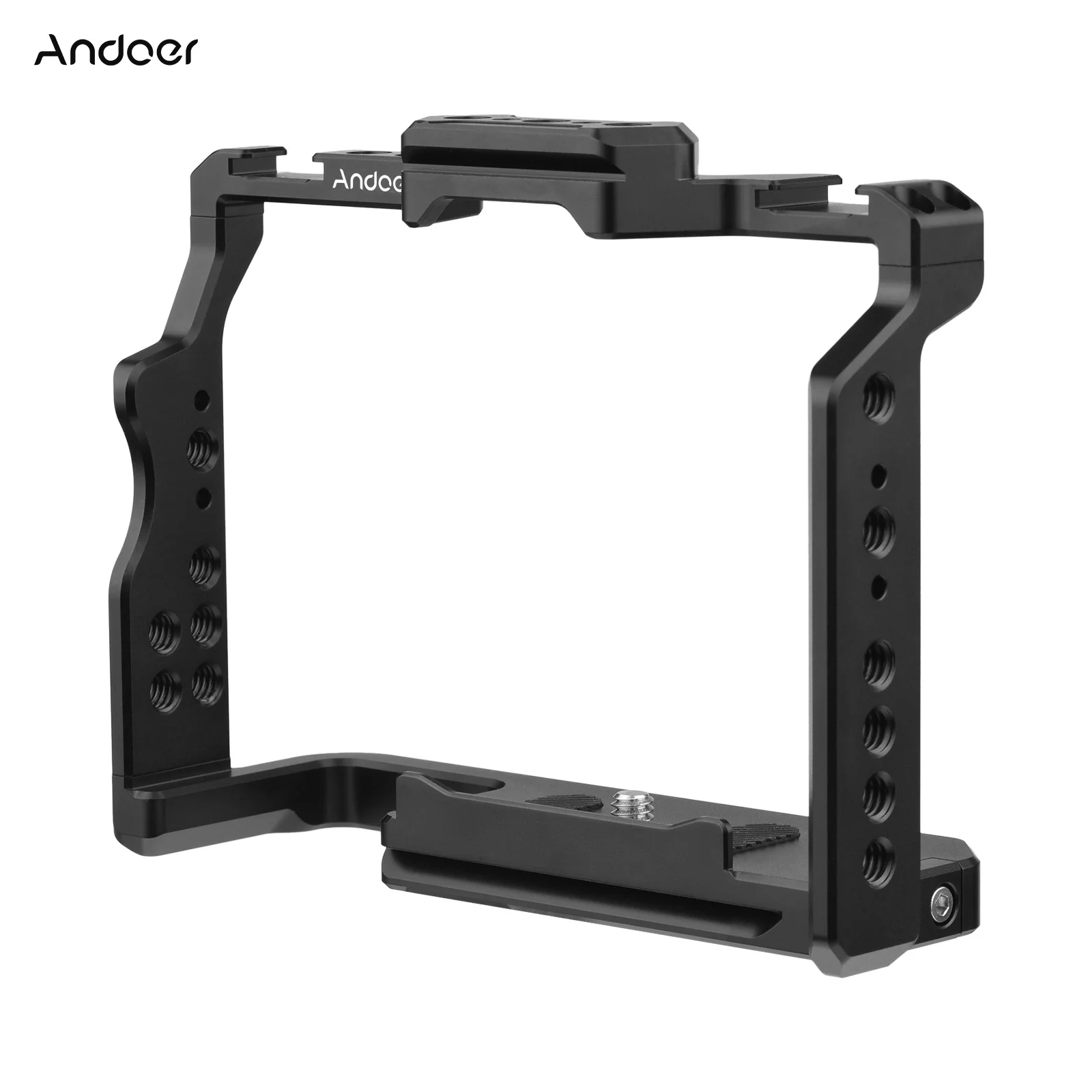 Camera Cage with Dual Cold Shoe Mounts 1/4 Inch Threads for Sony A7IV/ A7III/ A7II/ A7R III/ A7R II/ A7S II