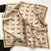 Horse Printing Design 100% Pure Silk Square Scarf Women Fashion Luxury Brand Scarves Neckerchief Hair Hand Wrist Bandana 2