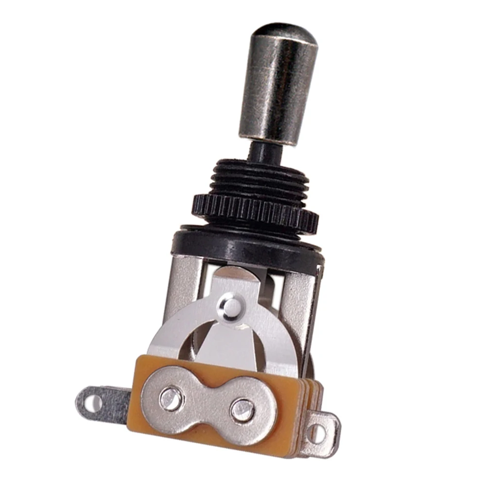 Three-Way Short Straight Guitar Toggle Switch with Brass Hat