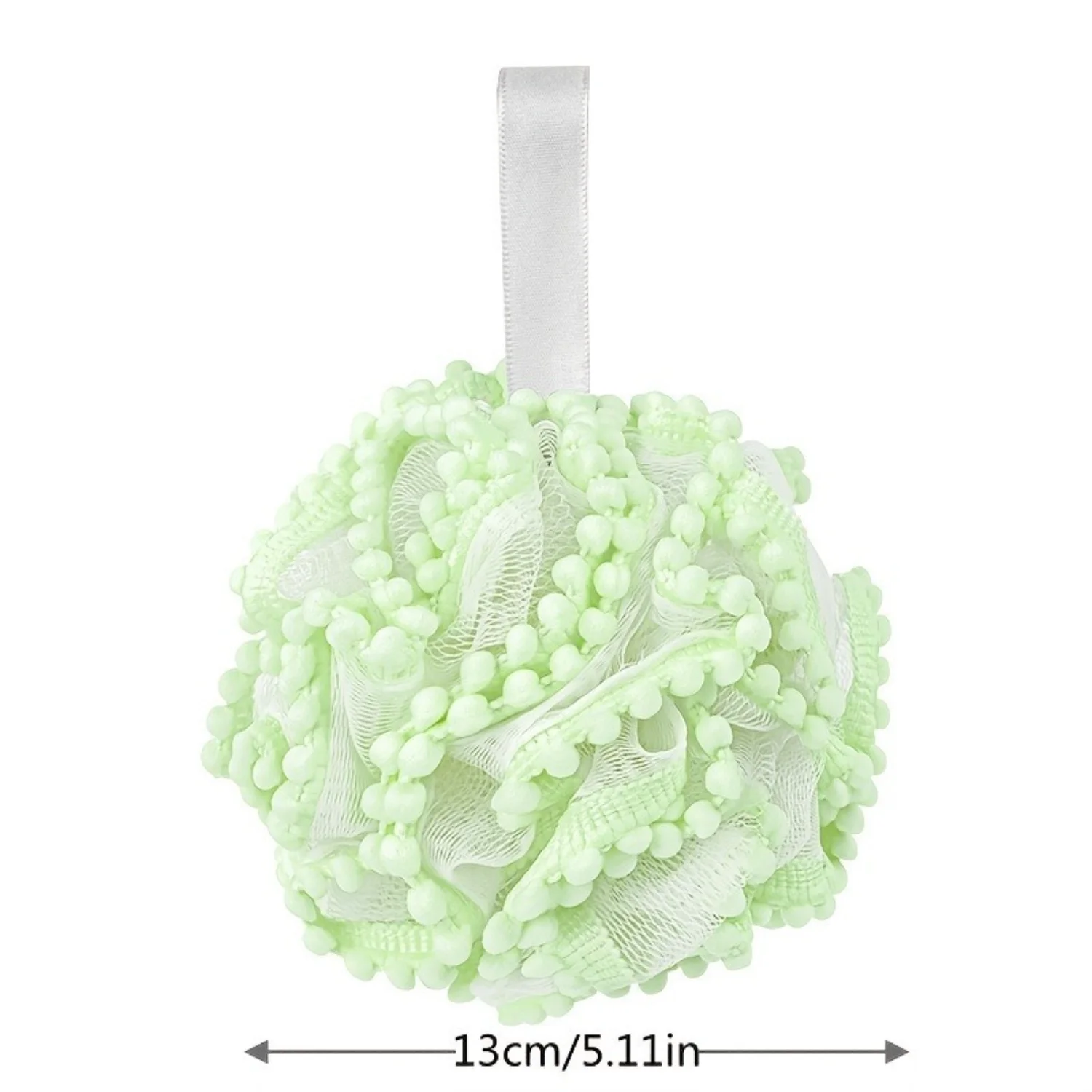 1/2pcs Mesh Shower Loofah, Rich Foam Bath Ball, Bath Wipe Net Flower, Soft Ball, Bathroom Foaming Accessorioes,