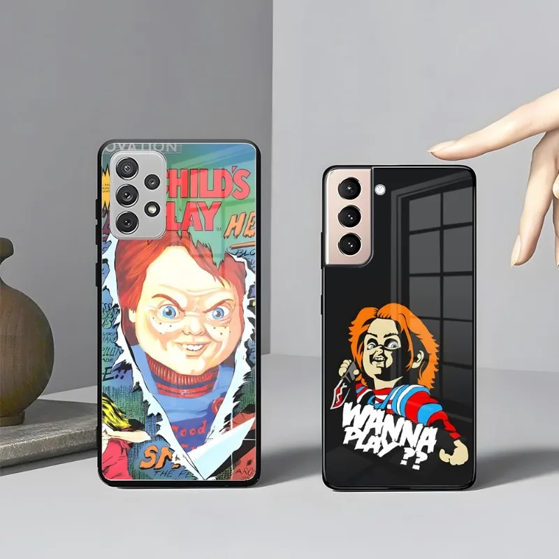 Horro Movie Chucky Phone Case Samsung S 23 S 21 S 22 Ultra A 42 32 5G 52 51 Note 20 S10 E Plus Fe Pro A12 Glass Cover