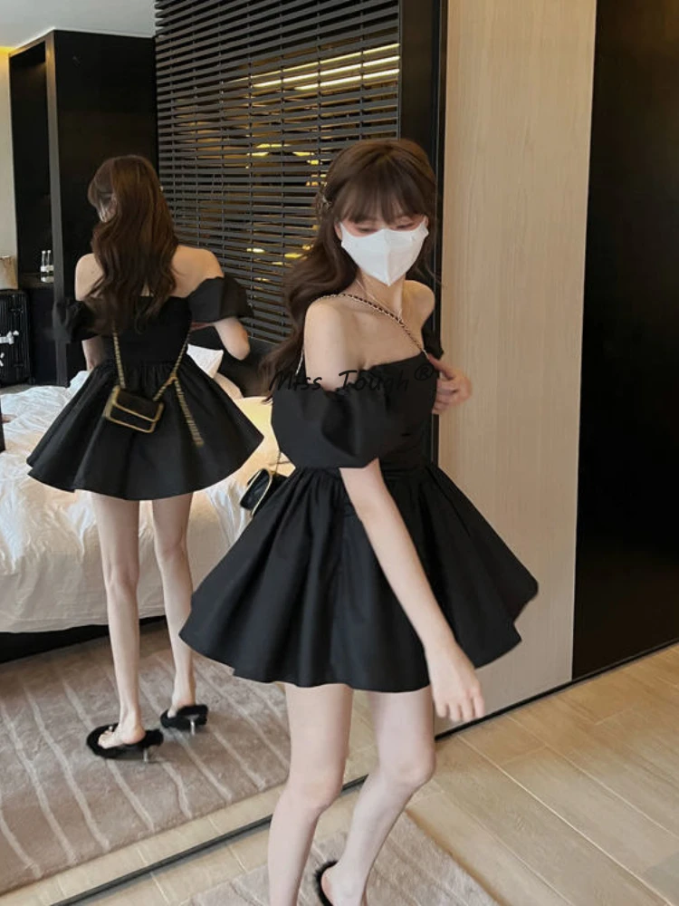 open lace back dress Generic Women's Floral Lace Mini Dress Korean Style Short Sleeve Prom Dress,  X-Small at Amazon Women's Clothing store main image 0