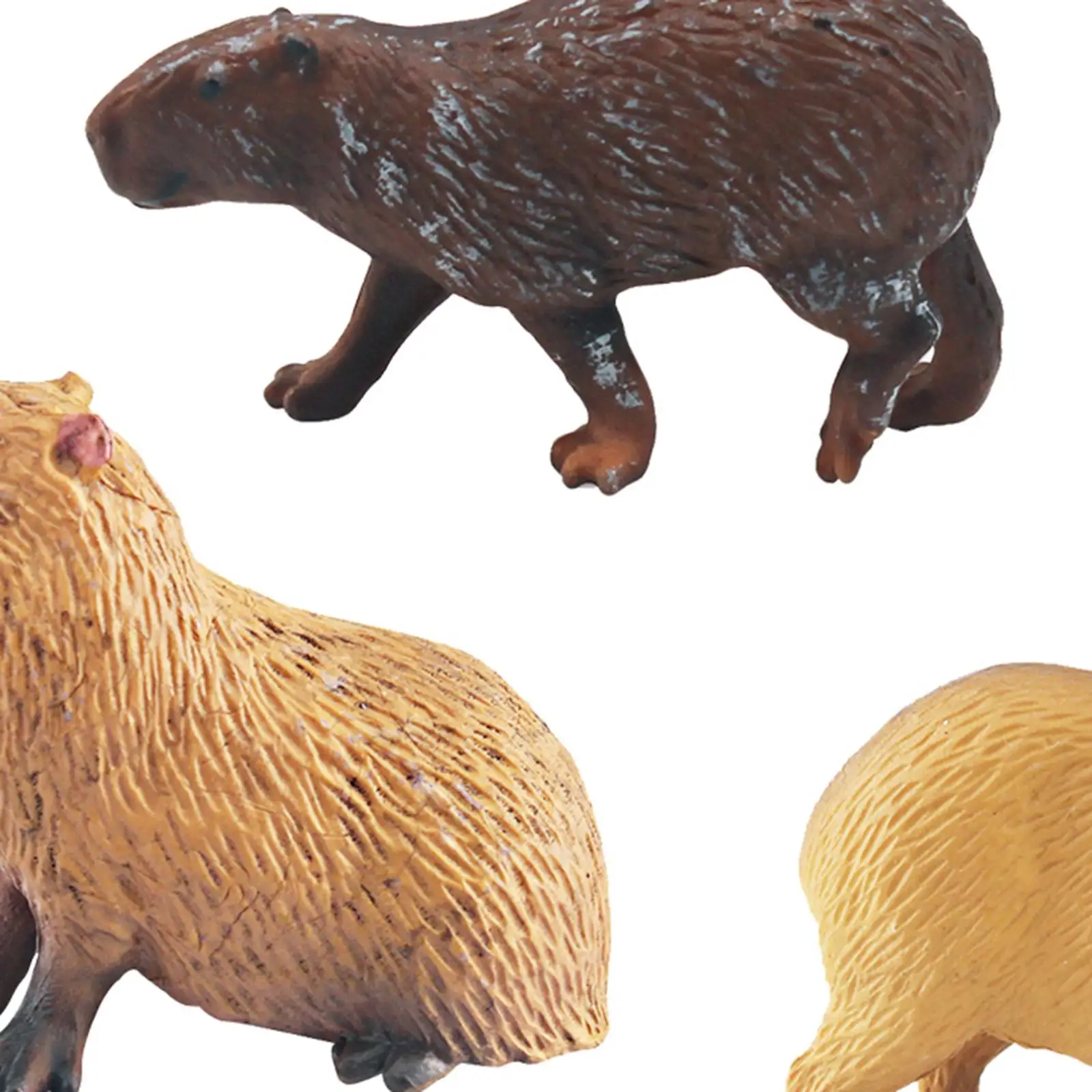 Capybaras Figurines Set Animals Model Realistic Creative Ornament Simulation