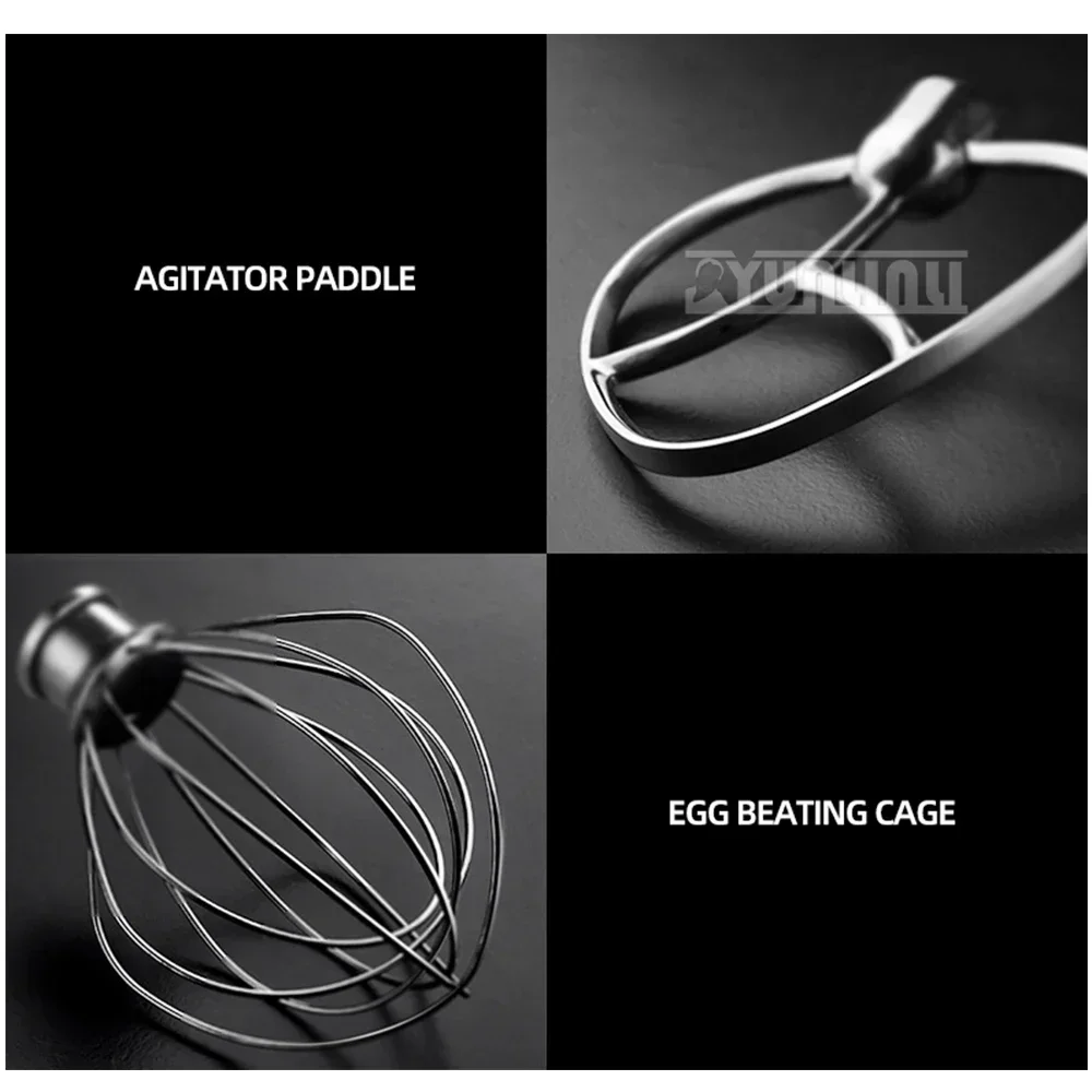 5L Professional Kitchen Cream Blender Egg Beater Stainless Steel Chef Machine Electric Stand Food Mixer 2
