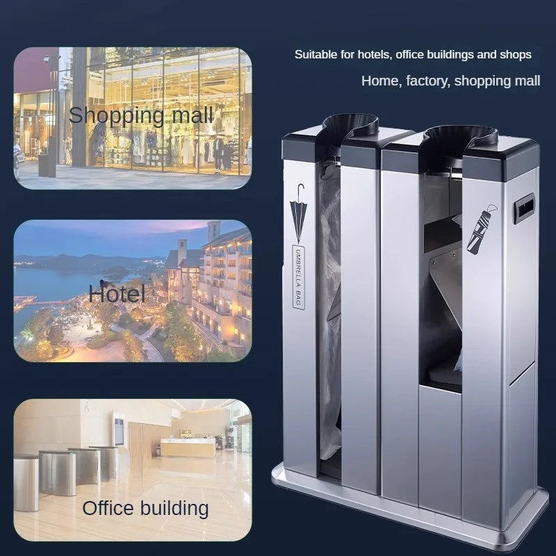 Automatic Umbrella Cover, Umbrella Bag Machine, Stainless Steel, Luxury, Double Headed, Storage, Hotel Mall
