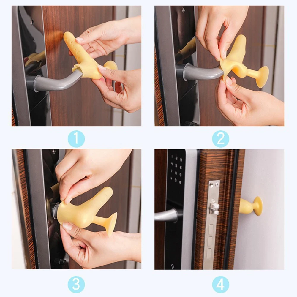 1PC Silicone Door Handle Anti-Collision Sheath Children door handle covers