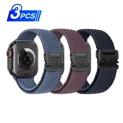 Braided Parachute Strap Bracelet for 42 44 45 49 S10 - 46mm (Tannin - Cherry - Midni)