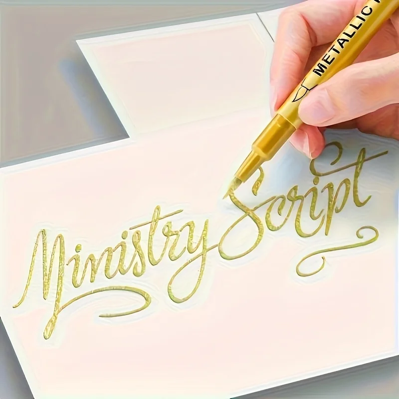 4개 골든 & 실버 영구 마커 펜 - 방수, DIY 공예, 수지 예술 및 사무용품, 페인팅 도구에 이상적