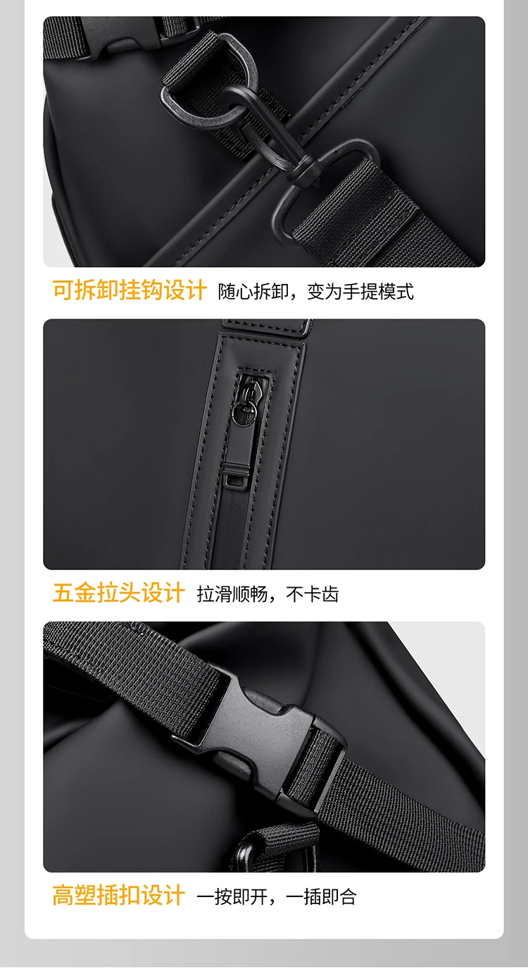 Herren-Reisetasche, Reisetasche, langlebige Sporttasche, stilvolle Handtasche für den täglichen Gebrauch im Fitnessstudio, Wochenendausflüge – Detail 5