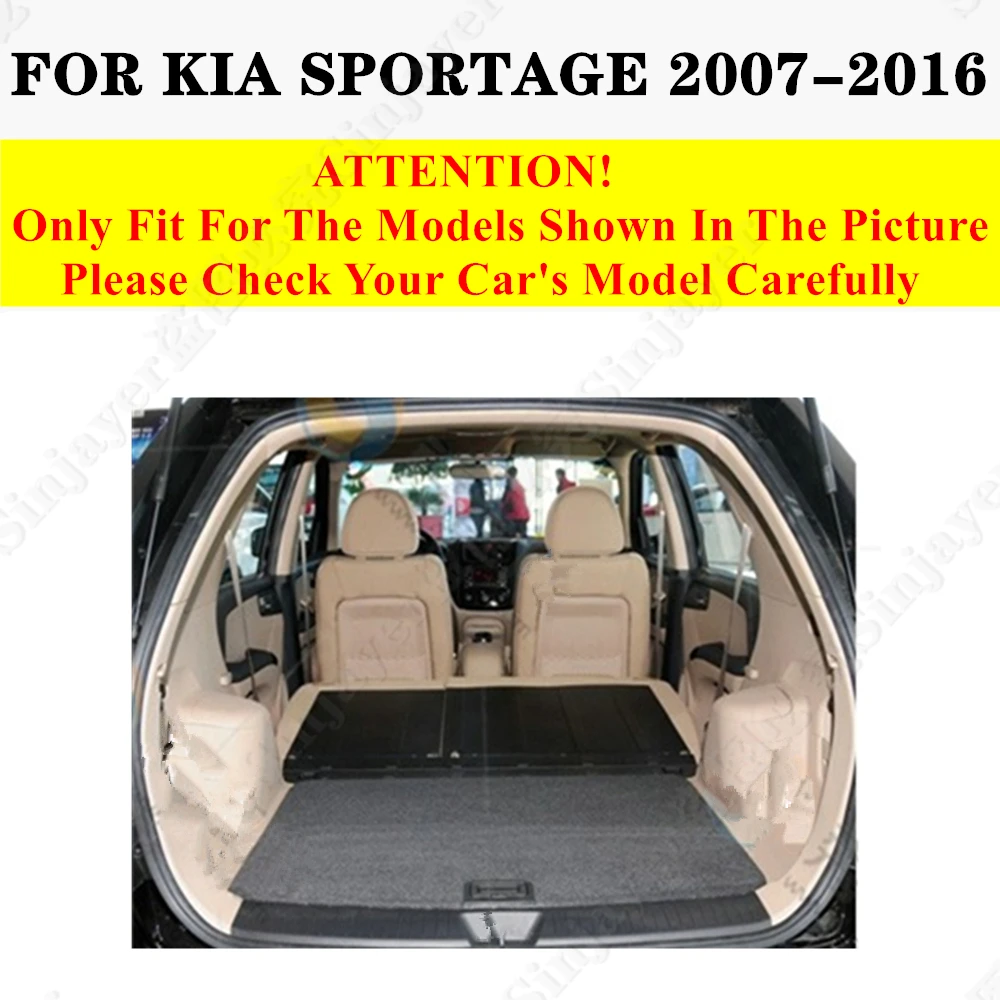 JHFUIOW Voor Kia Voor Sportage 2007-2019 Kofferbak Liner Laadruimte Vloer Tapijt Cargo Lederen Liner (Color : 3