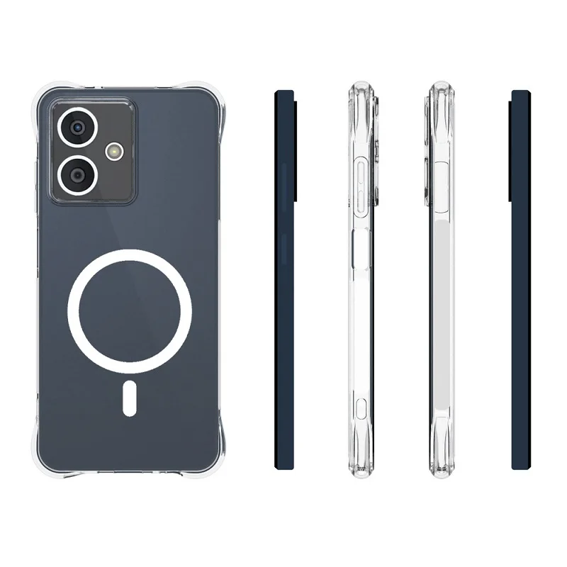Magnetic Transparent Silicone Soft Case with MagSafe Compatibility