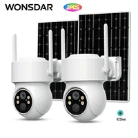 WONSDAR – caméra PTZ solaire sans fil, 2 pièces, batterie intégrée, caméra de surveillance vidéo extérieure, longue durée de veille, iCSee 1