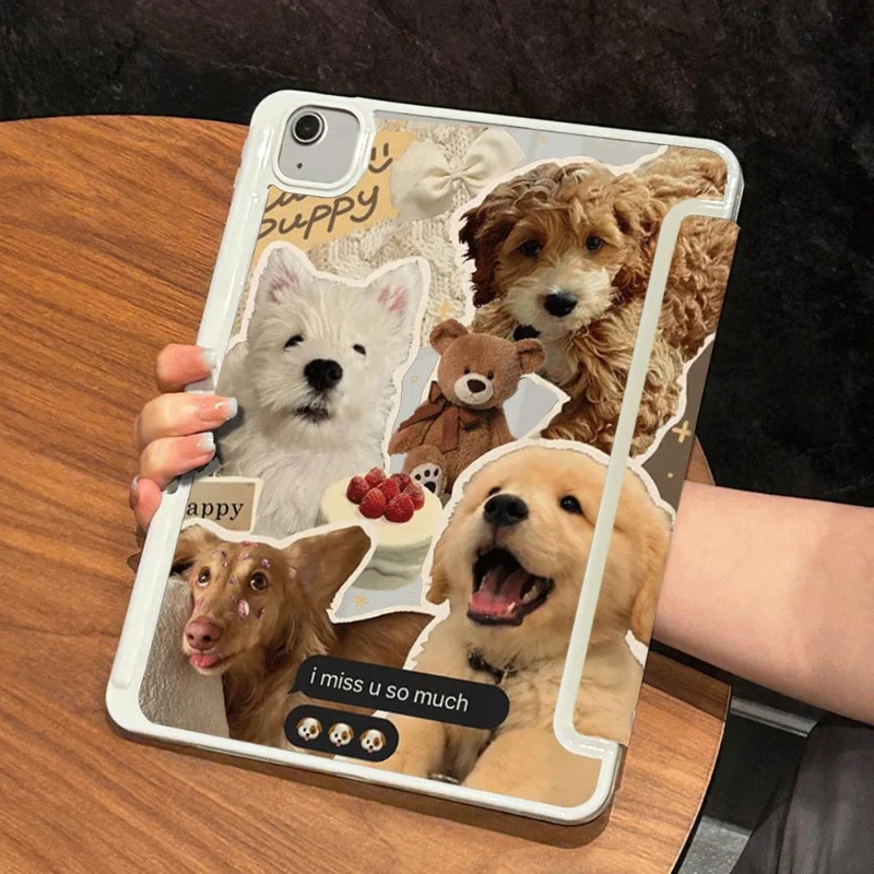 Cute Happy Puppy Tablet Case - Universal Fit