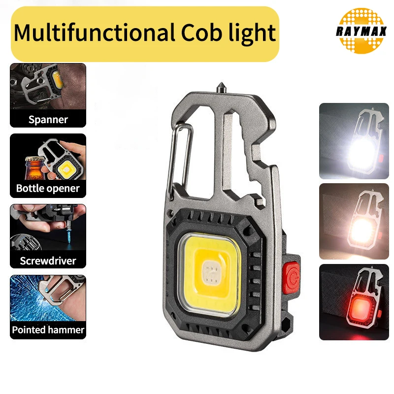 

COB Light multifunctional USB Charge Mini Keychain Flashlight Household Car Repairing Outdoor Camping Emergency COB Work Light