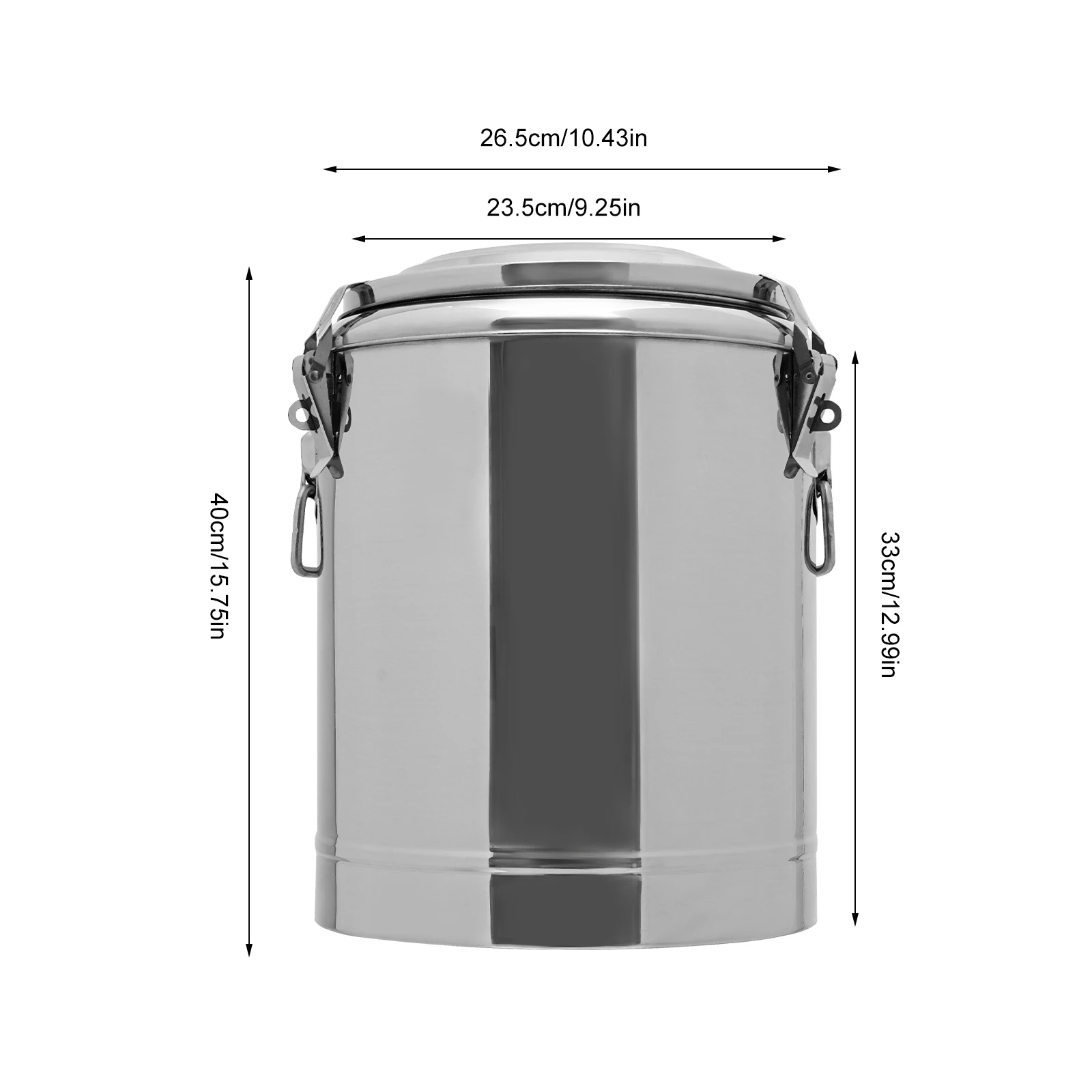 Großer, isolierter, warmer Frühstückssuppentopf, 201 Edelstahl, 20 l, für den Transport, Thermobehälter mit Gummiring und Verschluss – Detail 4