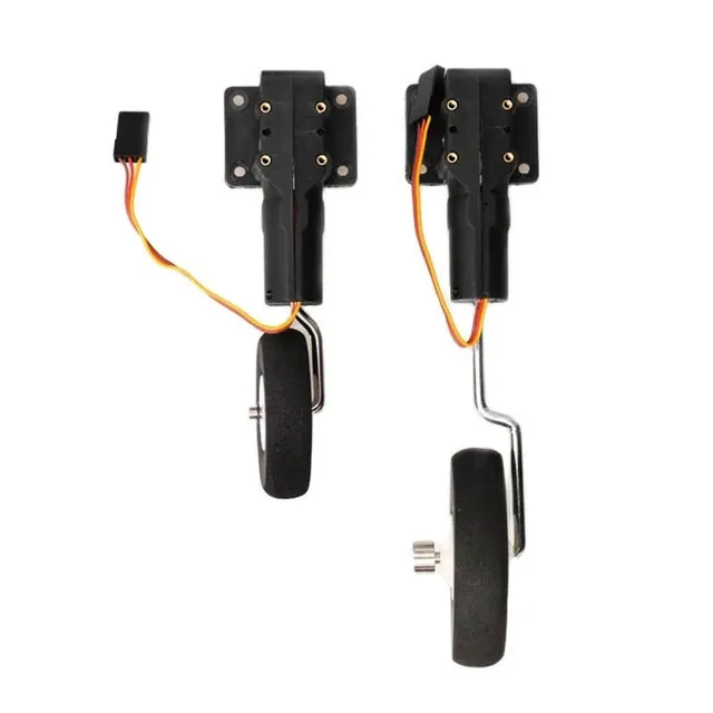 55g Electric Retractable Landing Gear For RC Airplane (3-5kg) - Servoless, Metal Steering Block, 5mm Shaft