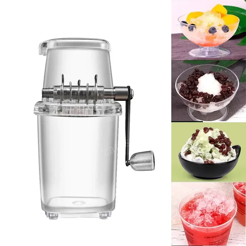 Portable Crank Manual Ice Crusher, Ice Blenders Tools for Home Kitchen Bar  Multi-Function Hand Shaved Ice Machine