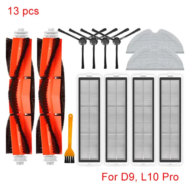 Advanced Spare Parts & Accessories Kit for Robot Vacuum: Main/Side Brushes, Mop, HEPA Filter