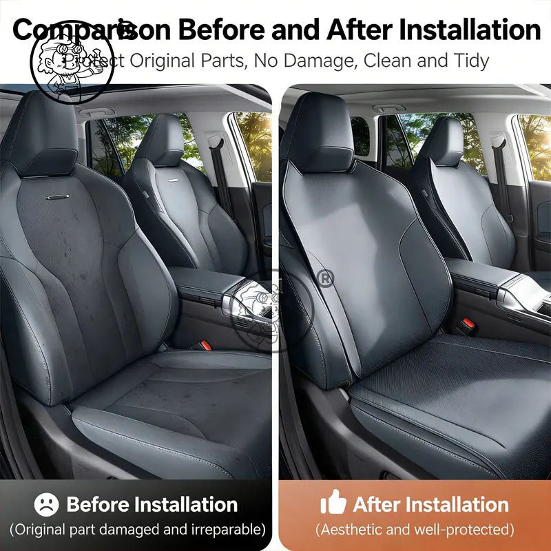 Toyota RAV4 XA60 2026 자동차 보호용 가죽 시트 쿠션 통기성 및 통풍 시트 쿠션 등받이 쿠션 액세서리