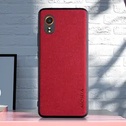 Elegant Leather Textured Case with Precision Camera Cutout - Soft TPU and Durable Hard Shell for Xcover 5 (Red)
