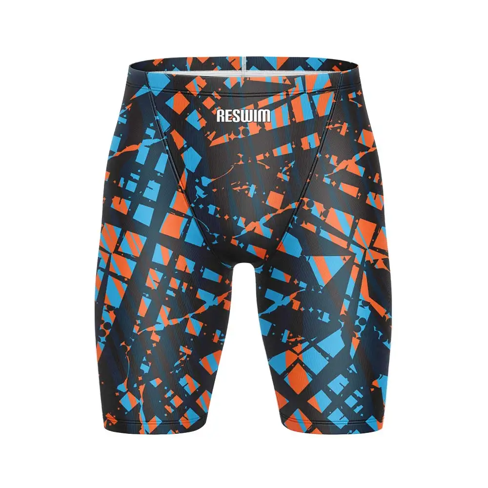 New Men's Jammer Swimming Trunk Swimwear Beach Swim Surfing Sport Short Briefs Summer Elastic Swimsuit Boxer Shorts Bathing Suit