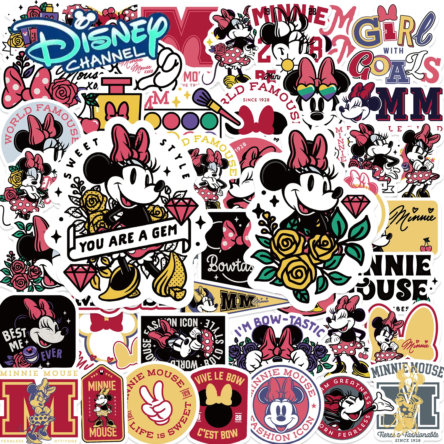 Stickers Minnie Mouse Disney - Pack Varié Filles & Fans