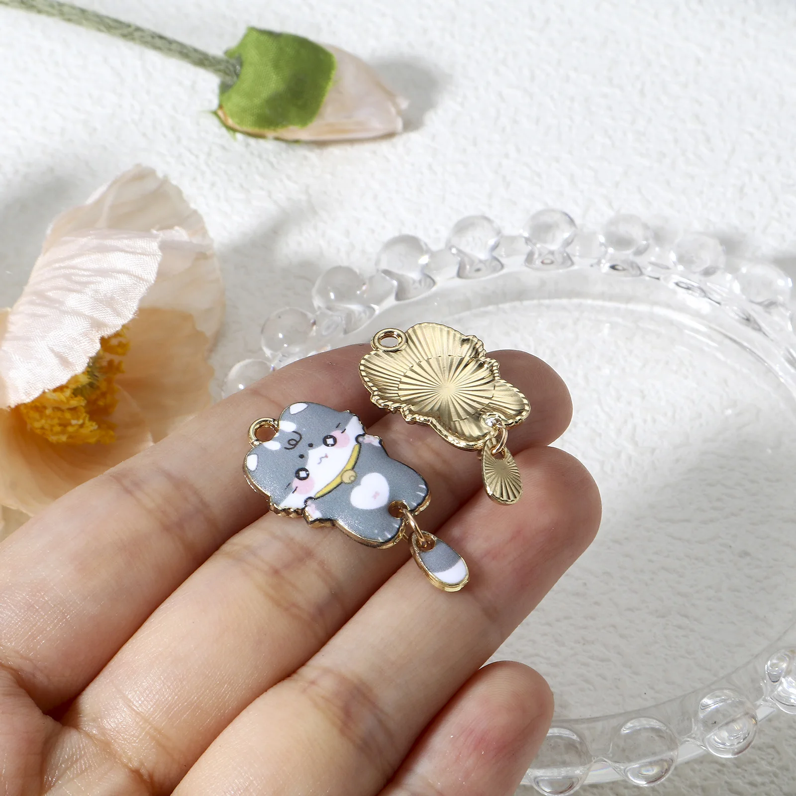 Ciondoli Per Gioielli Fai Da Te - 114 Pezzi, Forme Gatto, Luna, Stella, Placcati Oro E Argento - Foto 6